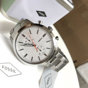  Shop Authentic Fossil Townsman White Dial Silver Steel Strap Watch for Men - FS5346 - Luxxuri