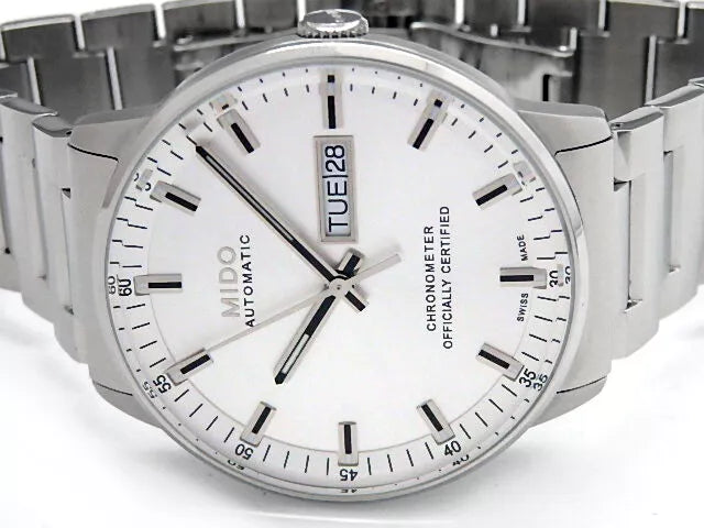  Shop Authentic Mido Commander II Automatic Chronometer Silver Dial Silver Steel Strap Watch For Men - M021.431.11.031.00 - Luxxuri