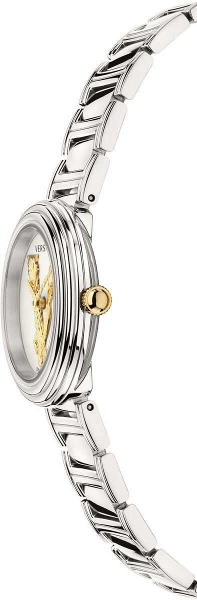  Shop Authentic Versace Virtus Quartz White Dial Silver Steel Strap Watch For Women - VET300621 - Luxxuri