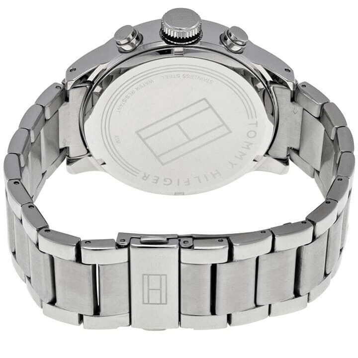  Shop Authentic Tommy Hilfiger Cool Sport Multifunction Black Dial Silver Steel Strap Watch for Men - 1791141 - Luxxuri