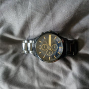  Shop Authentic Armani Exchange Hampton Chronograph Black Dial Black Steel Strap Watch For Men - AX2164 - Luxxuri