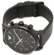  Shop Authentic Emporio Armani Dress Chronograph Black Dial Black Leather Strap Watch For Men - AR1918 - Luxxuri