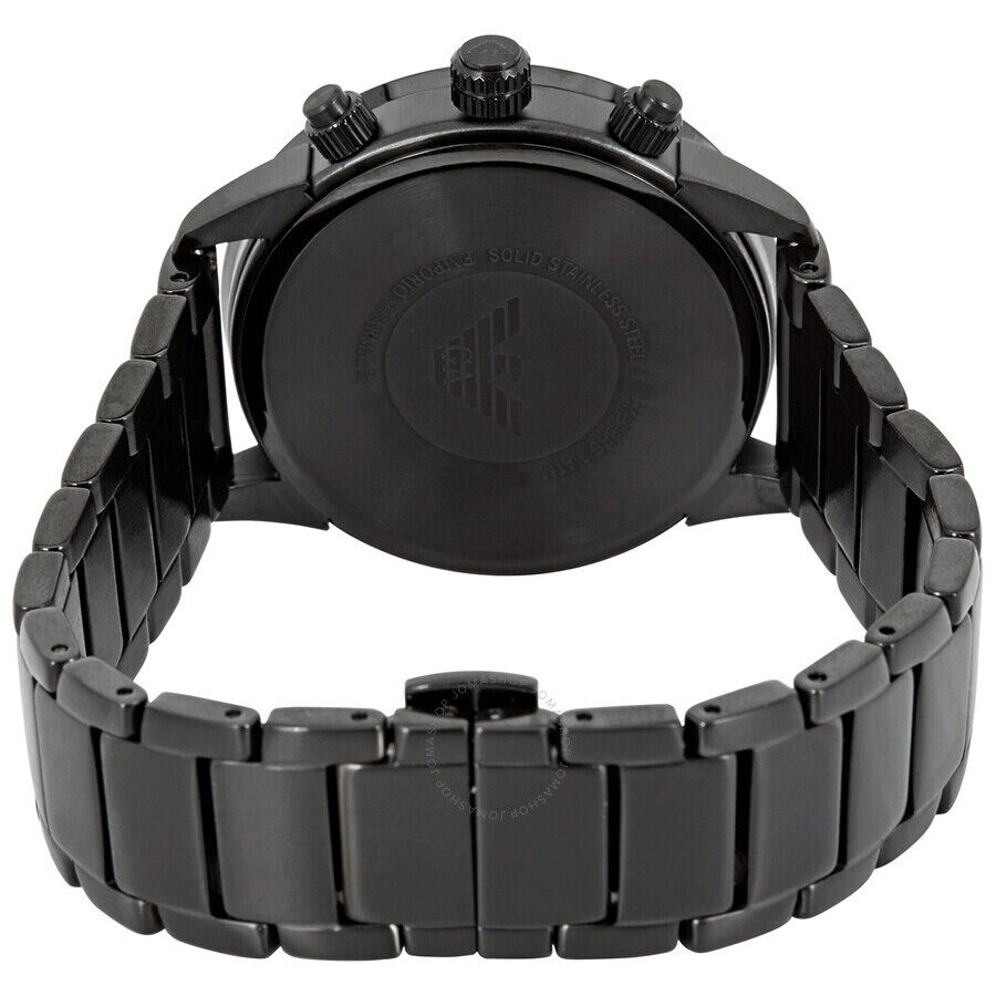 Shop Authentic Emporio Armani Mario Chronograph Black Dial Black Steel Strap Watch For Men - AR11242 - Luxxuri
