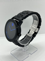  Shop Authentic Movado Bold TR90 Black Dial Black Leather Strap Watch For Men - 3600307 - Luxxuri