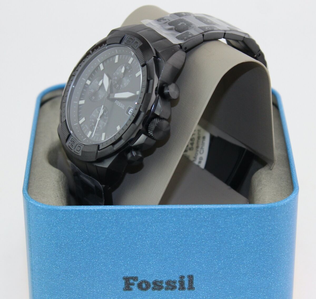  Shop Authentic Fossil Bronson Chronograph Black Dial Black Steel Strap Watch for Men - FS5853 - Luxxuri