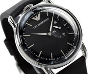  Shop Authentic Emporio Armani Aviator Quartz Black Dial Black Leather Strap Watch For Men - AR11336 - Luxxuri