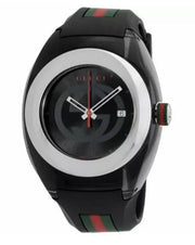  Shop Authentic Gucci Sync XXL Quartz Black Dial Black Rubber Strap Watch For Men - YA137101 - Luxxuri