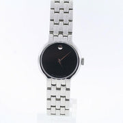  Shop Authentic Movado Veturi Quartz Black Dial Silver Steel Strap Watch for Women - 0606338 - Luxxuri