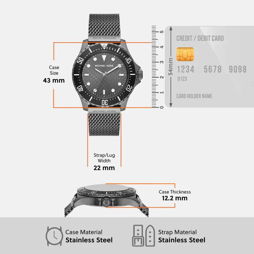  Shop Authentic Michael Kors Everest Quartz Grey Dial Grey Mesh Bracelet Watch For Men - MK9093 - Luxxuri