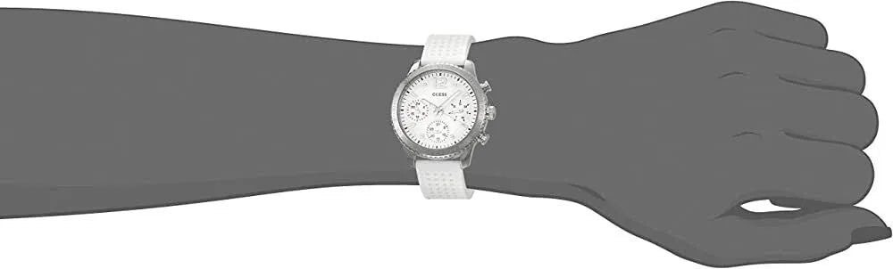  Shop Authentic Guess Marina Quartz White Dial White Rubber Strap Watch For Women - W1025L1 - Luxxuri