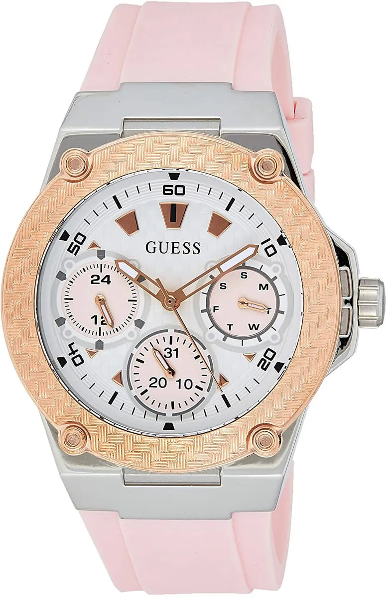  Shop Authentic Guess Zena Quartz White Dial Pink Rubber Strap Watch For Women - W1094L4 - Luxxuri