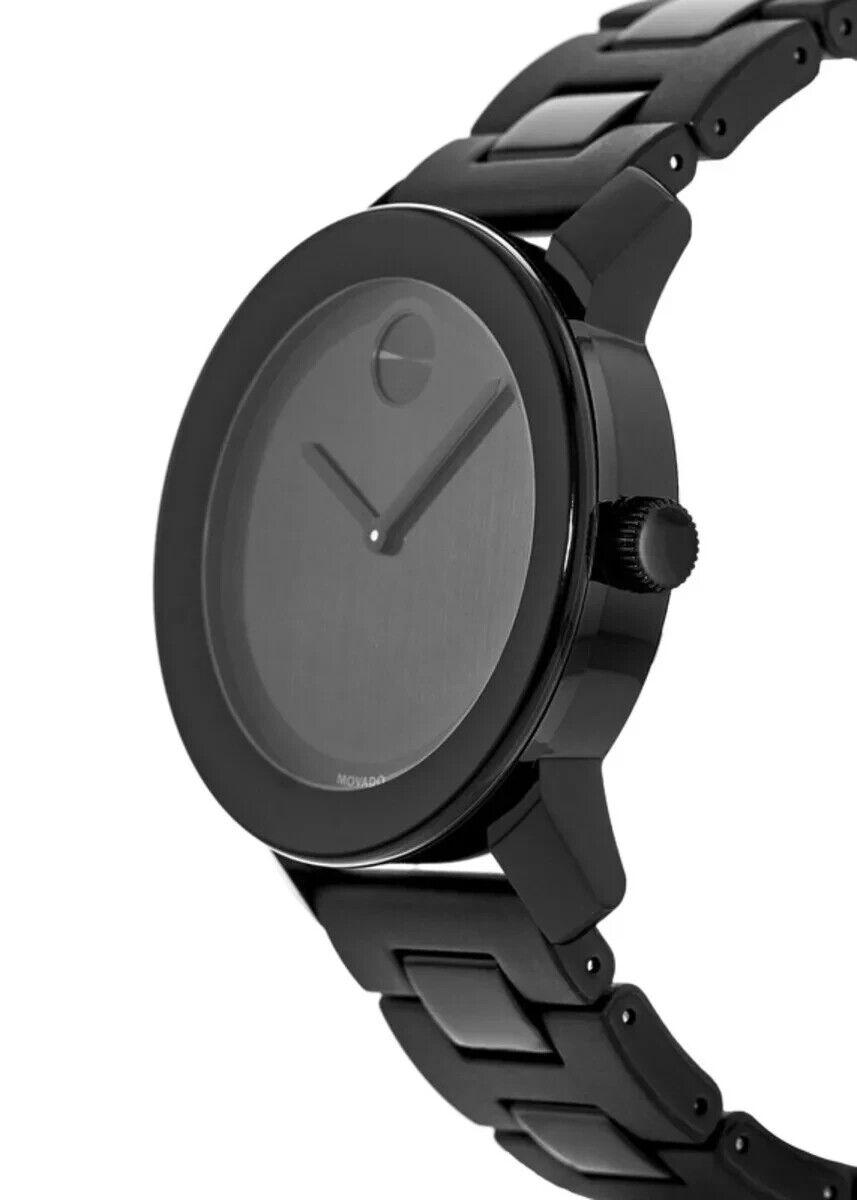  Shop Authentic Movado Bold Black Dial Black Steel Strap Watch For Men - 3600047 - Luxxuri