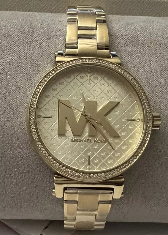  Shop Authentic Michael Kors Sofie Quartz Gold Dial Gold Steel Strap Watch For Women - MK4334 - Luxxuri