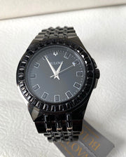  Shop Authentic Bulova Crystal Collection Phantom Black Dial Black Steel Strap Watch for Men - 98A240 - Luxxuri