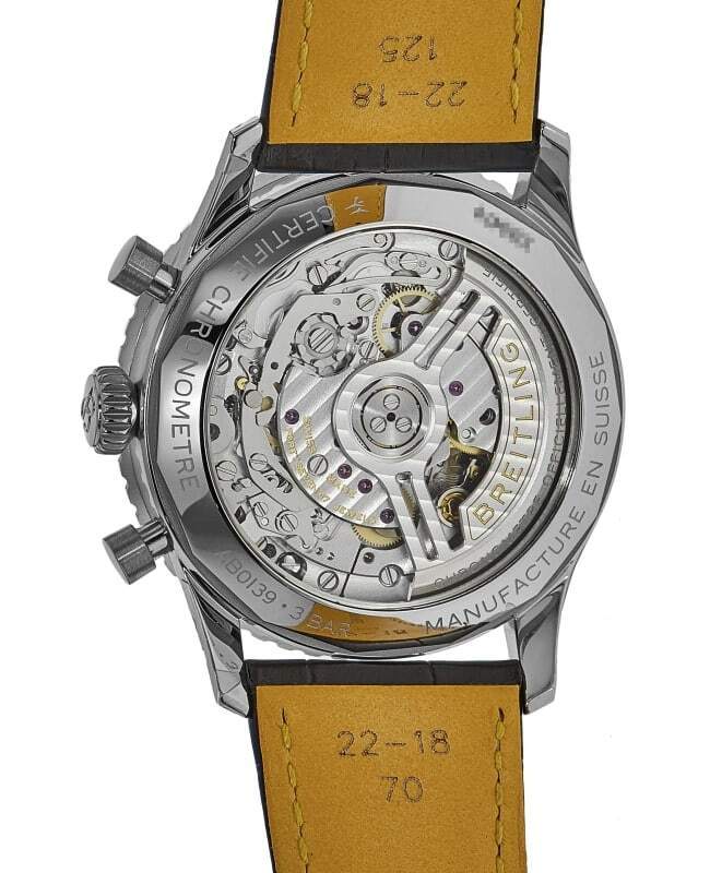  Shop Authentic Breitling Navitimer B01 Chronograph 43 Brown Dial Black Leather Strap Watch for Men - AB0138241K1P1 - Luxxuri
