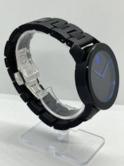 Shop Authentic Movado Bold TR90 Black Dial Black Leather Strap Watch For Men - 3600307 - Luxxuri