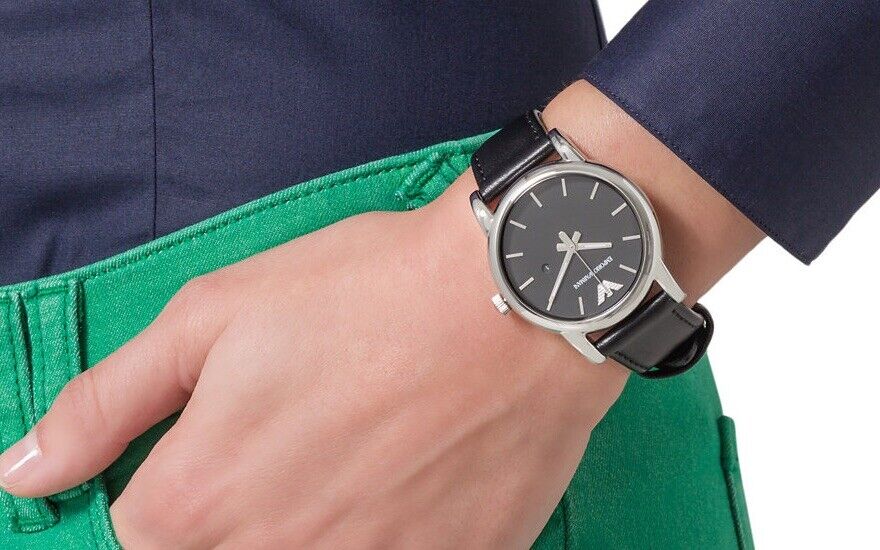  Shop Authentic Emporio Armani Classic Quartz Black Dial Black Leather Strap Watch For Men - AR1692 - Luxxuri