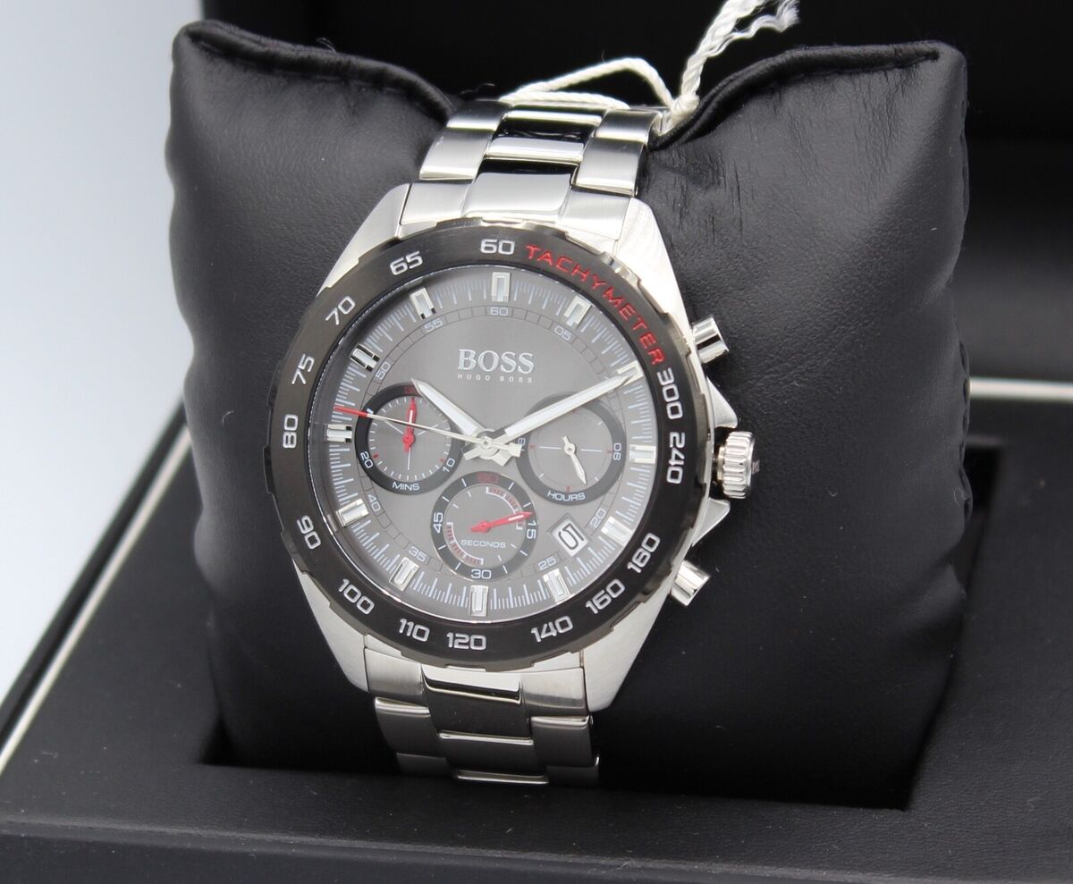  Shop Authentic Hugo Boss Intensity Chronograph Black Dial Silver Steel Strap Watch For Men - 1513680 - Luxxuri