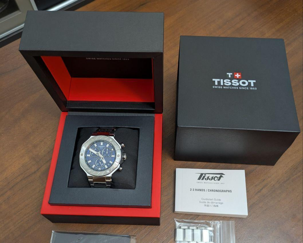  Shop Authentic Tissot T Race Chronograph Blue Dial Silver Steel Strap Watch For Men - T141.417.11.041.00 - Luxxuri