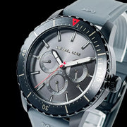  Shop Authentic Michael Kors Cunningham Multifunction Grey Dial Grey Rubber Strap Watch For Men - MK7164 - Luxxuri