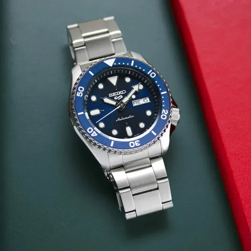  Shop Authentic Seiko 5 Sports Automatic Analog Blue Dial Silver Steel Strap Watch For Men - SRPD51K1 - Luxxuri