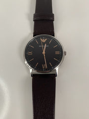  Shop Authentic Emporio Armani Kappa Quartz Black Dial Brown Leather Strap Watch For Men - AR11153 - Luxxuri