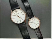  Shop Authentic Emporio Armani Kappa Quartz White Dial Black Leather Strap Watch For Men - AR80015 - Luxxuri