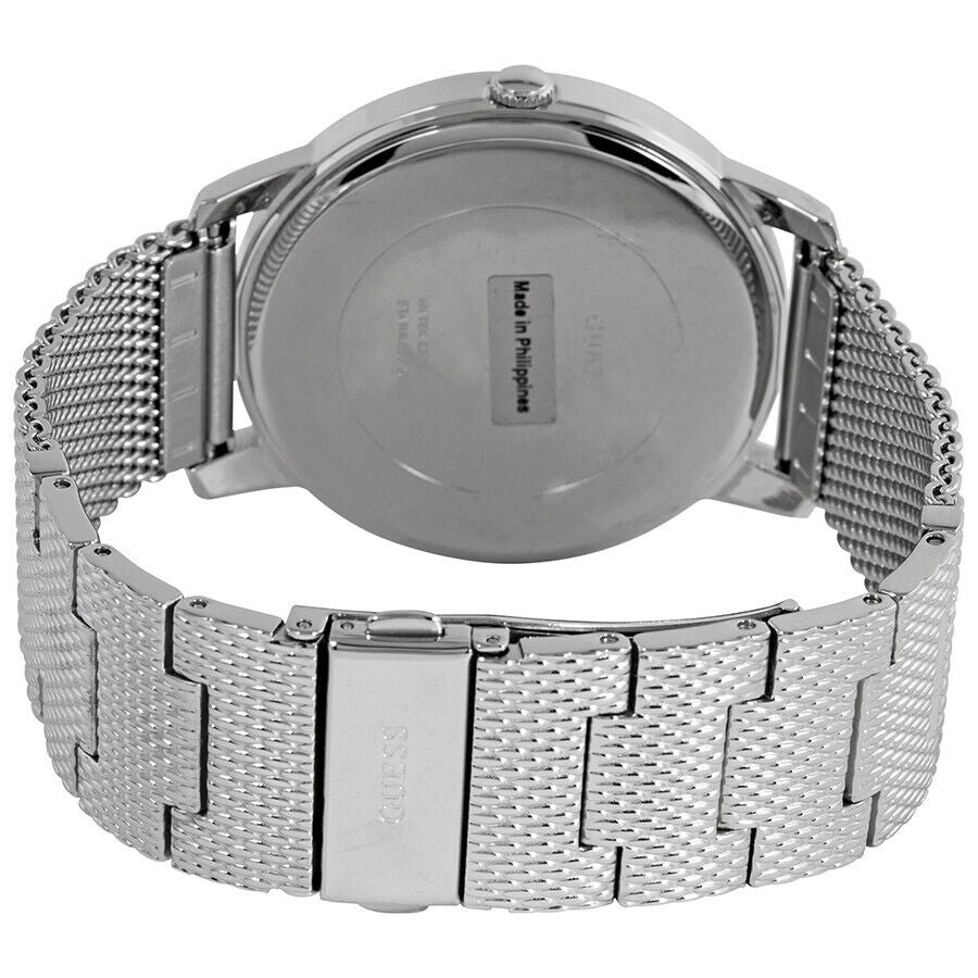  Shop Authentic Guess Analog Black Dial Silver Mesh Bracelet Watch for Men - W1263G1 - Luxxuri