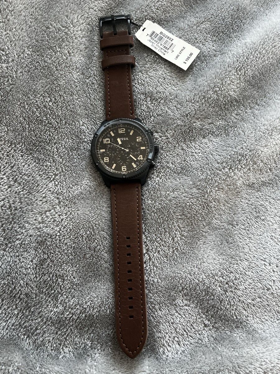  Shop Authentic Fossil Brox Multifunction Brown Dial Brown Leather Strap Watch for Men - BQ2802 - Luxxuri
