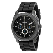  Shop Authentic Fossil Machine Chronograph Black Dial Black Silicone Strap Watch for Men - FS4487 - Luxxuri
