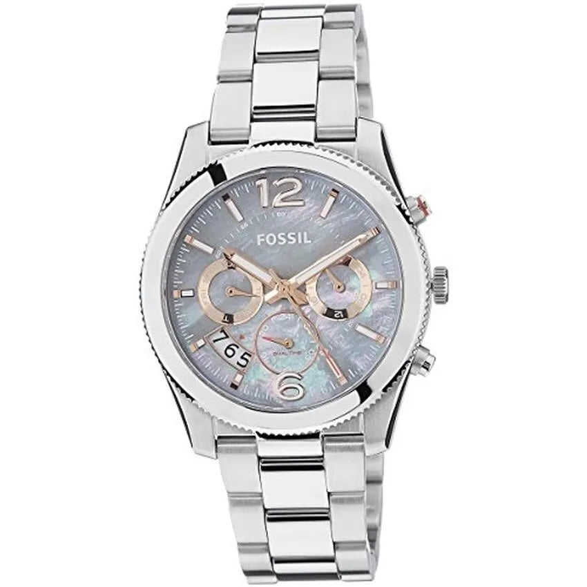  Shop Authentic Fossil Perfect Boyfriend Mother of Pearl Blue Dial Silver Steel Strap Watch for Women - ES3880 - Luxxuri