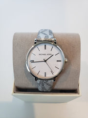  Shop Authentic Michael Kors Addyson Quartz White Dial Gray Leather Strap Watch for Women - MK2951 - Luxxuri