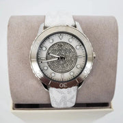  Shop Authentic Michael Kors Runway Three Hand White Dial White Leather Strap Watch For Women - MK6998 - Luxxuri