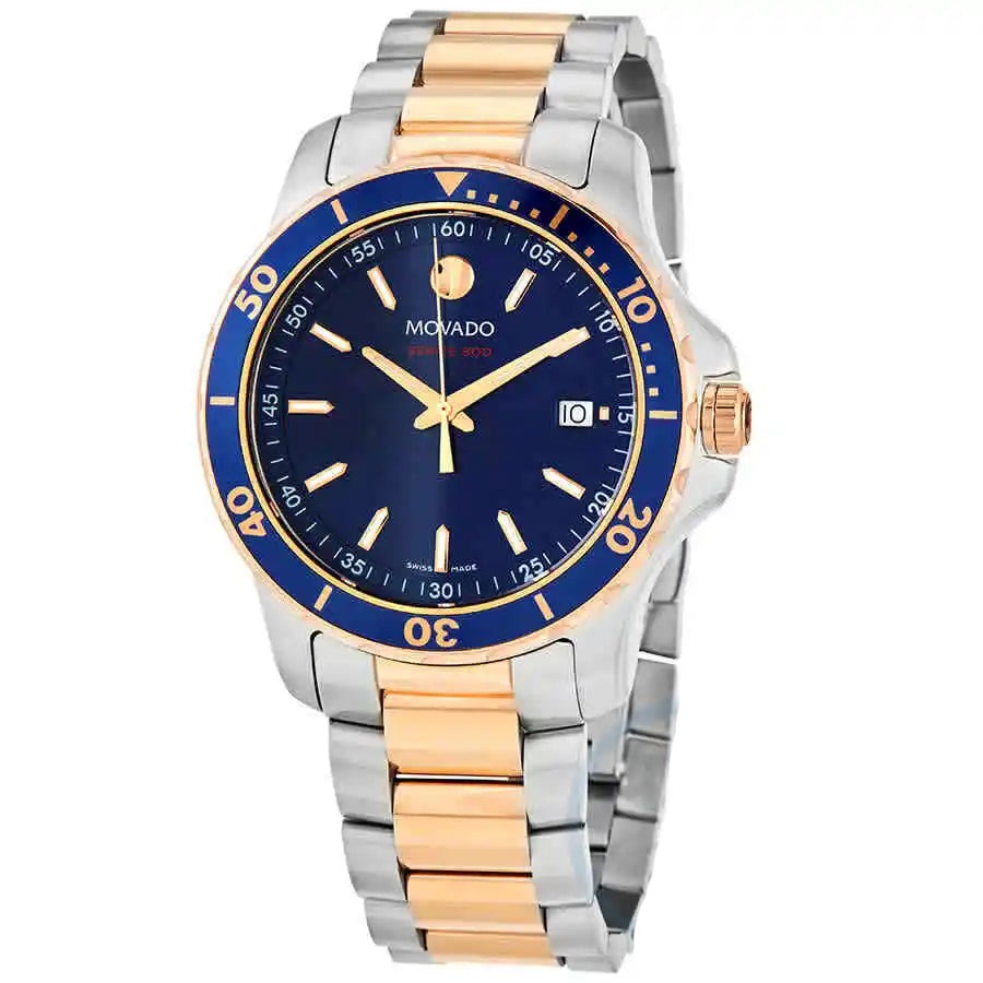  Shop Authentic Movado Series 800 Blue Dial Two Tone Steel Strap Watch for Men - 2600149 - Luxxuri