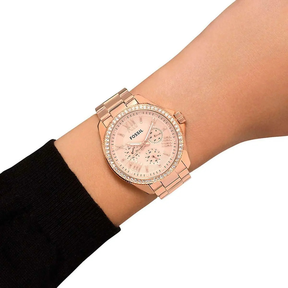  Shop Authentic Fossil Cecile Rose Gold Dial Rose Gold Steel Strap Watch for Women - AM4483 - Luxxuri