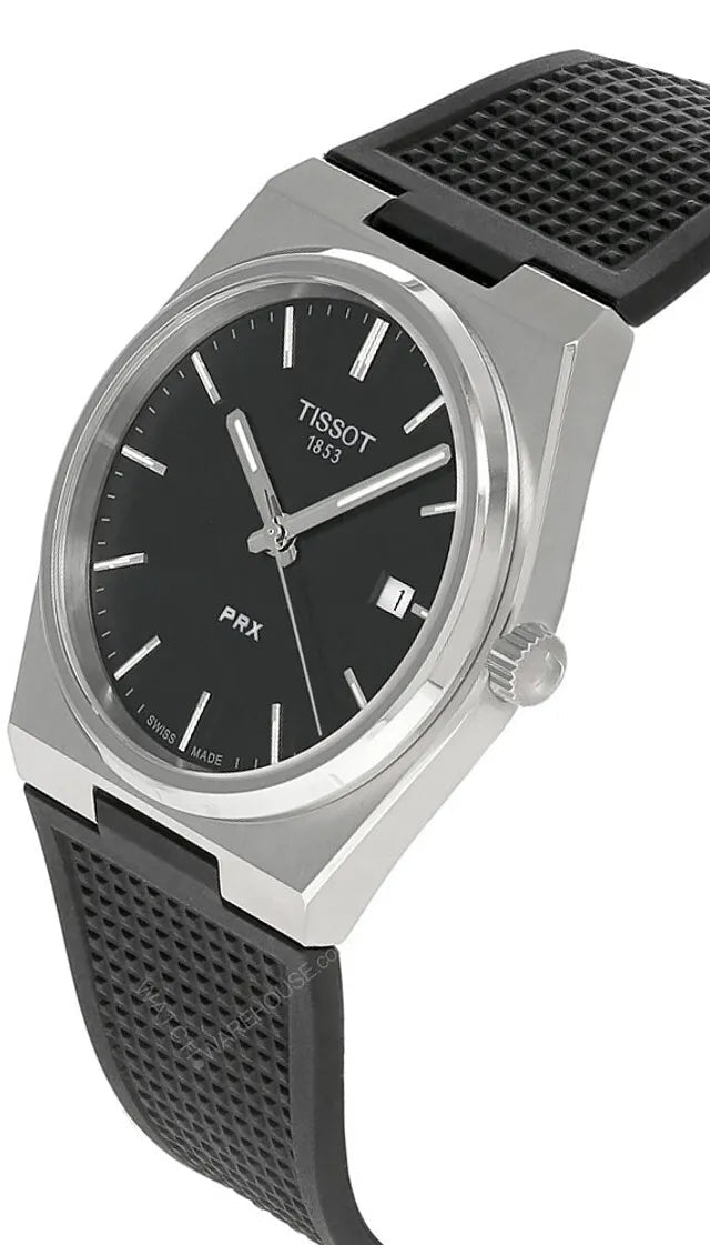  Shop Authentic Tissot PRX Black Dial Black Rubber Strap Watch For Men - T137.410.17.051.00 - Luxxuri