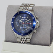  Shop Authentic Michael Kors Bayville Chronograph Black Dial Silver Steel Strap Watch For Men - MK8749 - Luxxuri