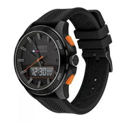  Shop Authentic Tommy Hilfiger Jeans Analog Black Dial Black Silicone Strap Watch For Men - 1791763 - Luxxuri