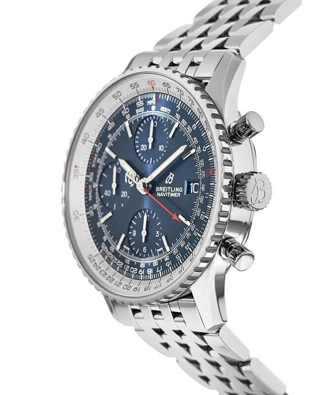  Shop Authentic Breitling Navitimer Heritage Special Edition Blue Dial Silver Steel Strap Mens Watch - A1332412/C942 - Luxxuri