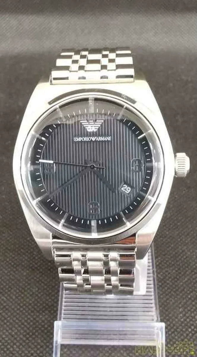  Shop Authentic Emporio Armani Classic Analog Black Dial Silver Steel Strap Watch For Men - AR0369 - Luxxuri