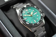  Shop Authentic Seiko 5 Sports SKX Midi Automatic Teal Dial Silver Steel Strap Watch For Men - SRPK33K1 - Luxxuri