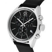  Shop Authentic Calvin Klein Masculine Chronograph Black Dial Black Leather Strap Watch for Men - K2H27102 - Luxxuri