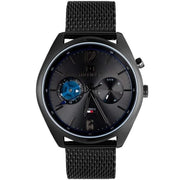  Shop Authentic Tommy Hilfiger Deacon Analog Black Dial Black Mesh Bracelet Watch for Men - 1791547 - Luxxuri