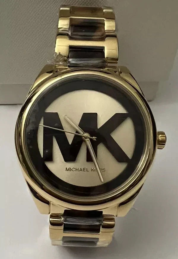  Shop Authentic Michael Kors Janelle Three-Hand Gold Dial Two Tone Steel Strap Watch For Women - MK7136 - Luxxuri