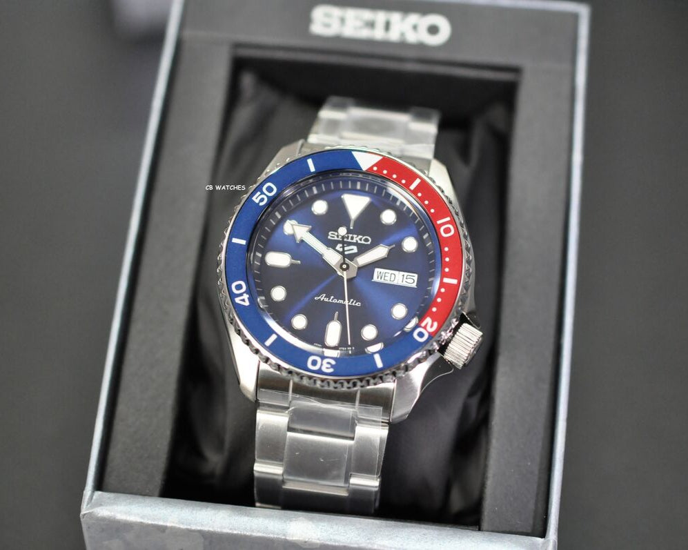  Shop Authentic Seiko 5 Sports Automatic Blue Dial Silver Steel Strap Watch For Men - SRPD53K1 - Luxxuri