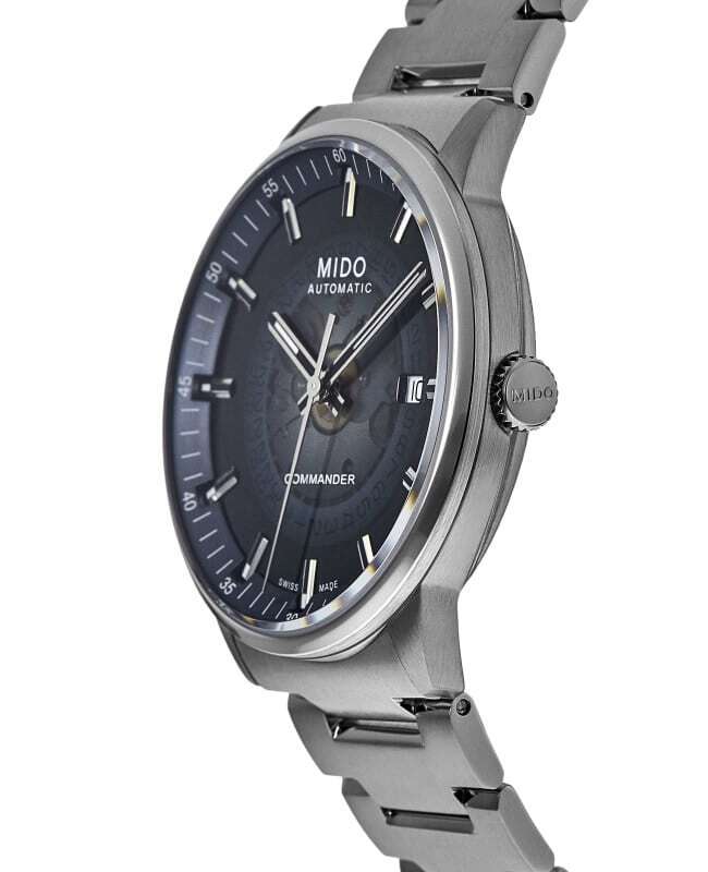  Shop Authentic Mido Commander Automatic Gradient Blue Dial Silver Steel Strap Watch For Men - M021.407.11.411.01 - Luxxuri