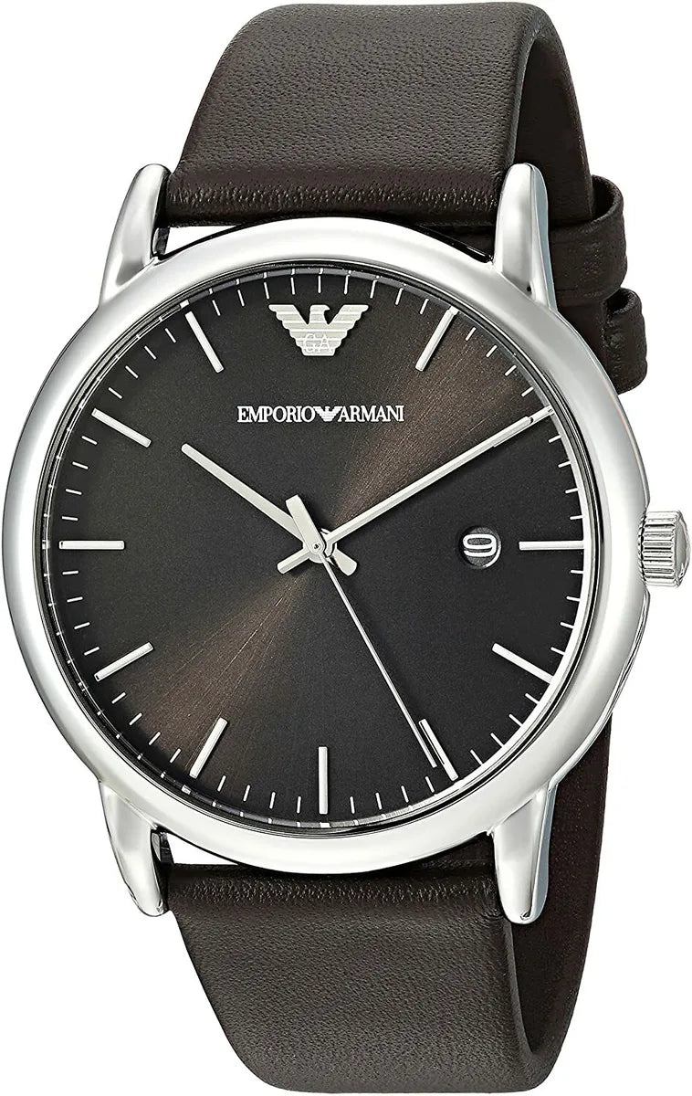  Shop Authentic Emporio Armani Kappa Quartz Black Dial Brown Leather Strap Watch For Men - AR80008 - Luxxuri