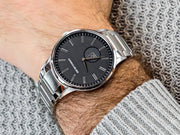  Shop Authentic Emporio Armani Renato Quartz Black Dial Silver Steel Strap  Watch For Men - AR11118 - Luxxuri