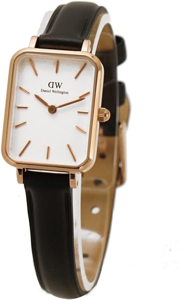  Shop Authentic Daniel Wellington Quadro White Dial Black Leather Strap Watch For Women - DW00100434 - Luxxuri