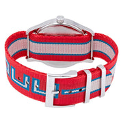  Shop Authentic Gucci G Timeless Quartz Red Dial Two Tone NATO Strap Watch For Men - YA1264070 - Luxxuri